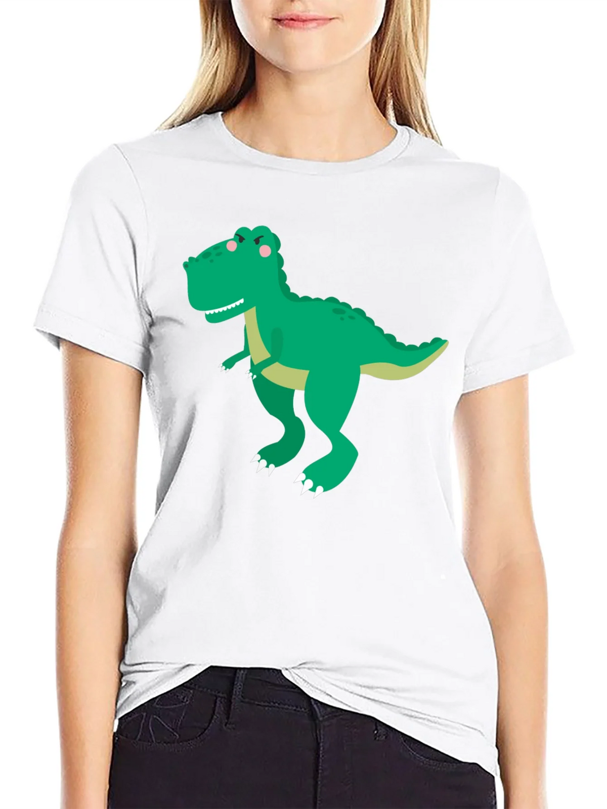 Dinosaur Graphic Tee - Classic Black Cotton T-Shirt product image 8