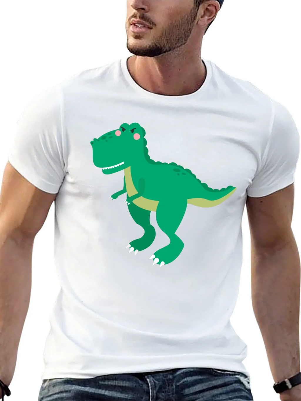 Dinosaur Graphic Tee - Classic Black Cotton T-Shirt product image 12