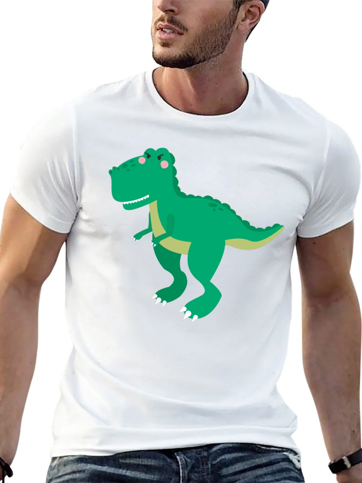 Dinosaur Graphic Tee - Classic Black Cotton T-Shirt product image 12