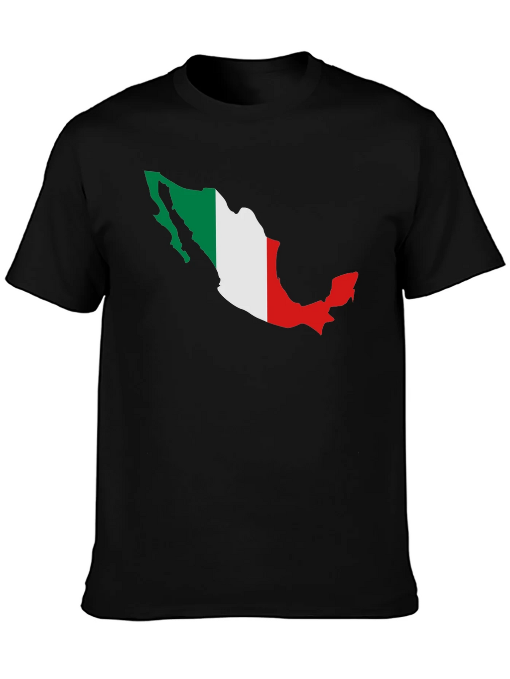 Mexico Flag Map Graphic Tee - Black Short Sleeve T-Shirt product image 6