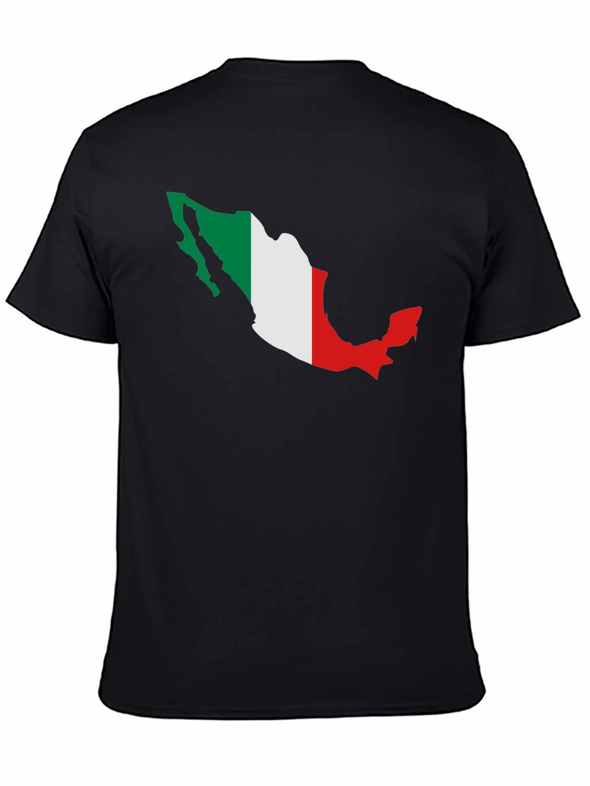 Mexico Flag Map Graphic Tee - Black Short Sleeve T-Shirt product image 7