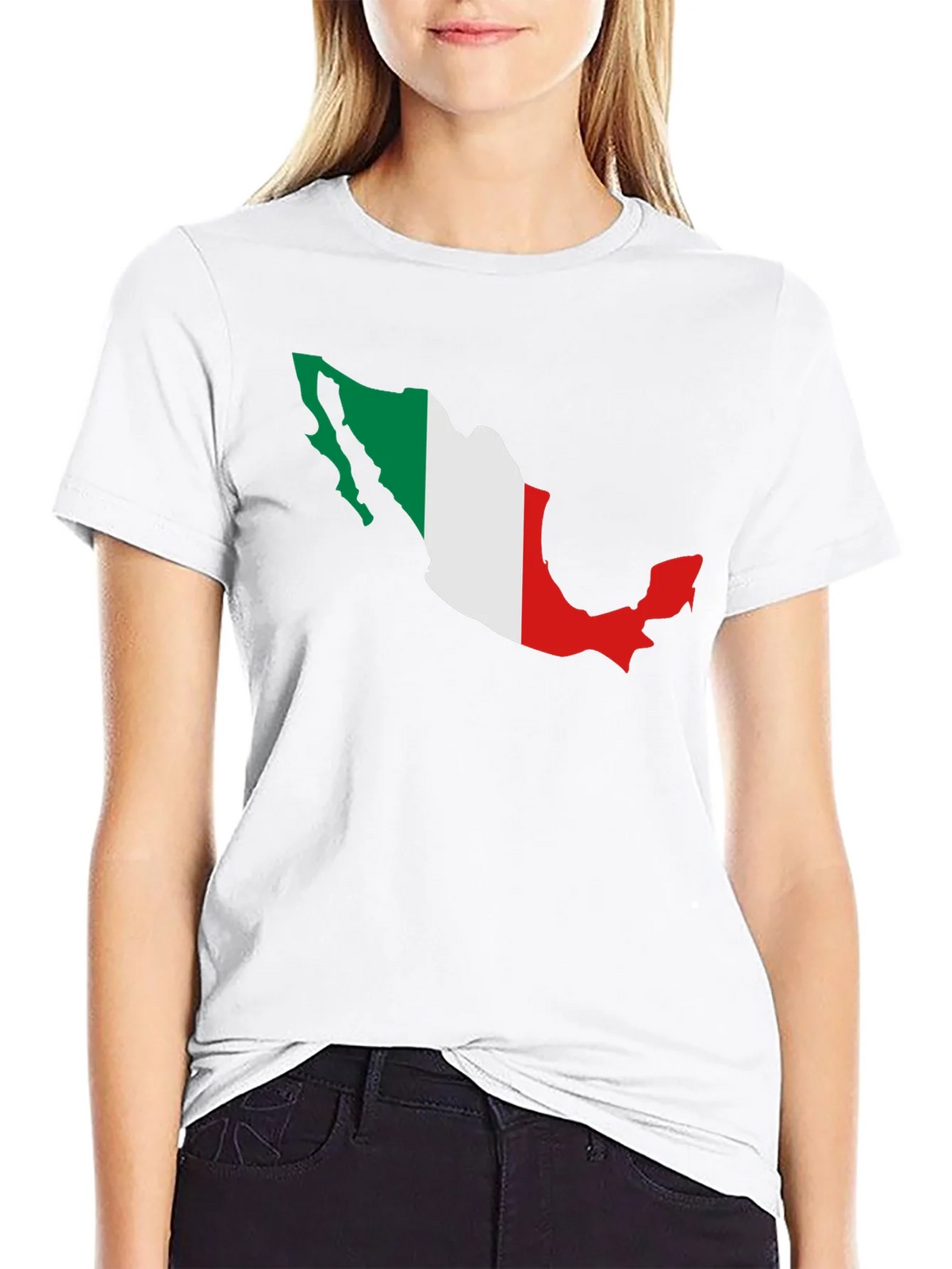 Mexico Flag Map Graphic Tee - Black Short Sleeve T-Shirt product image 11