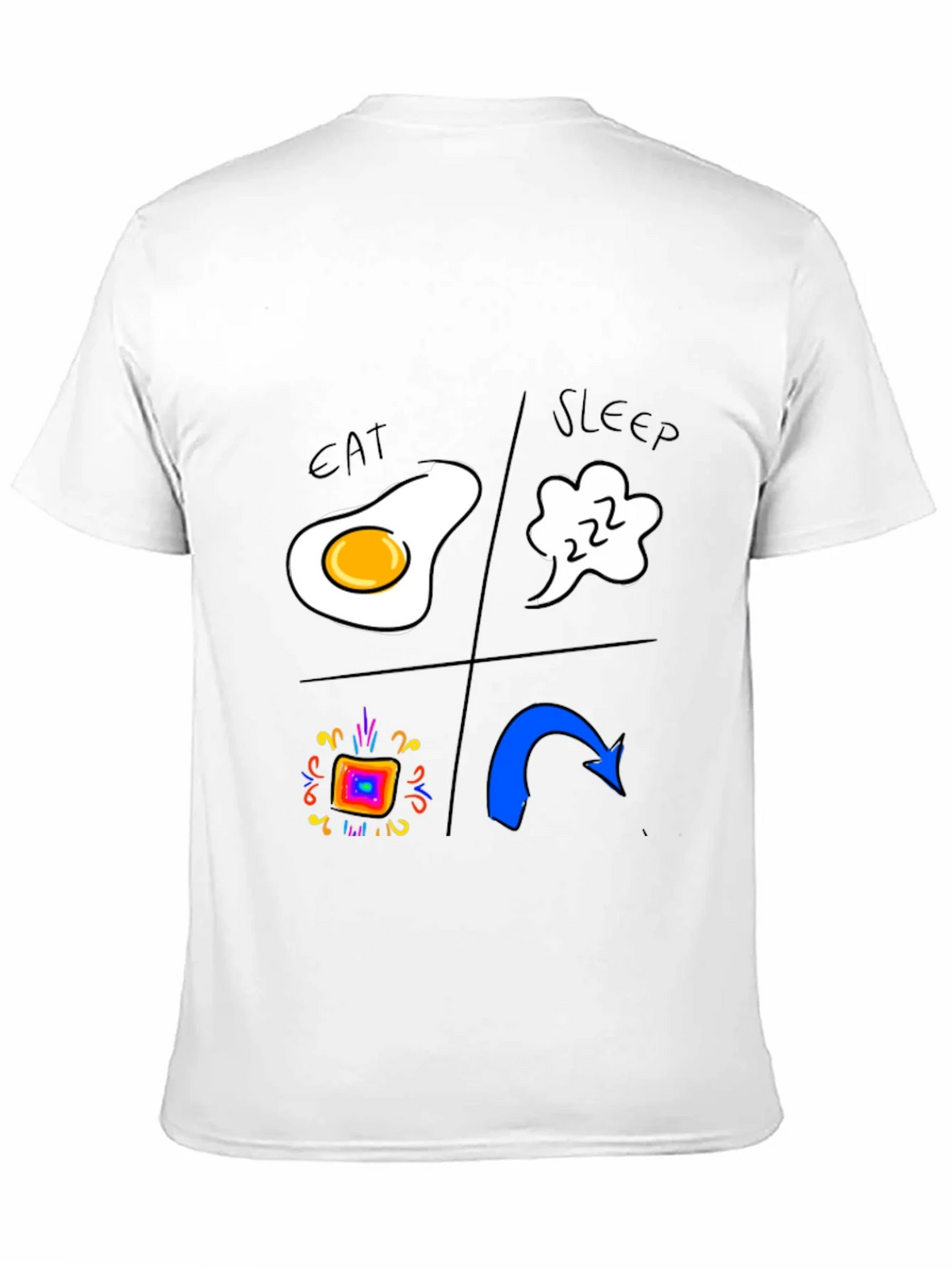 Eat Sleep Rave Repeat Black T-Shirt product image 2