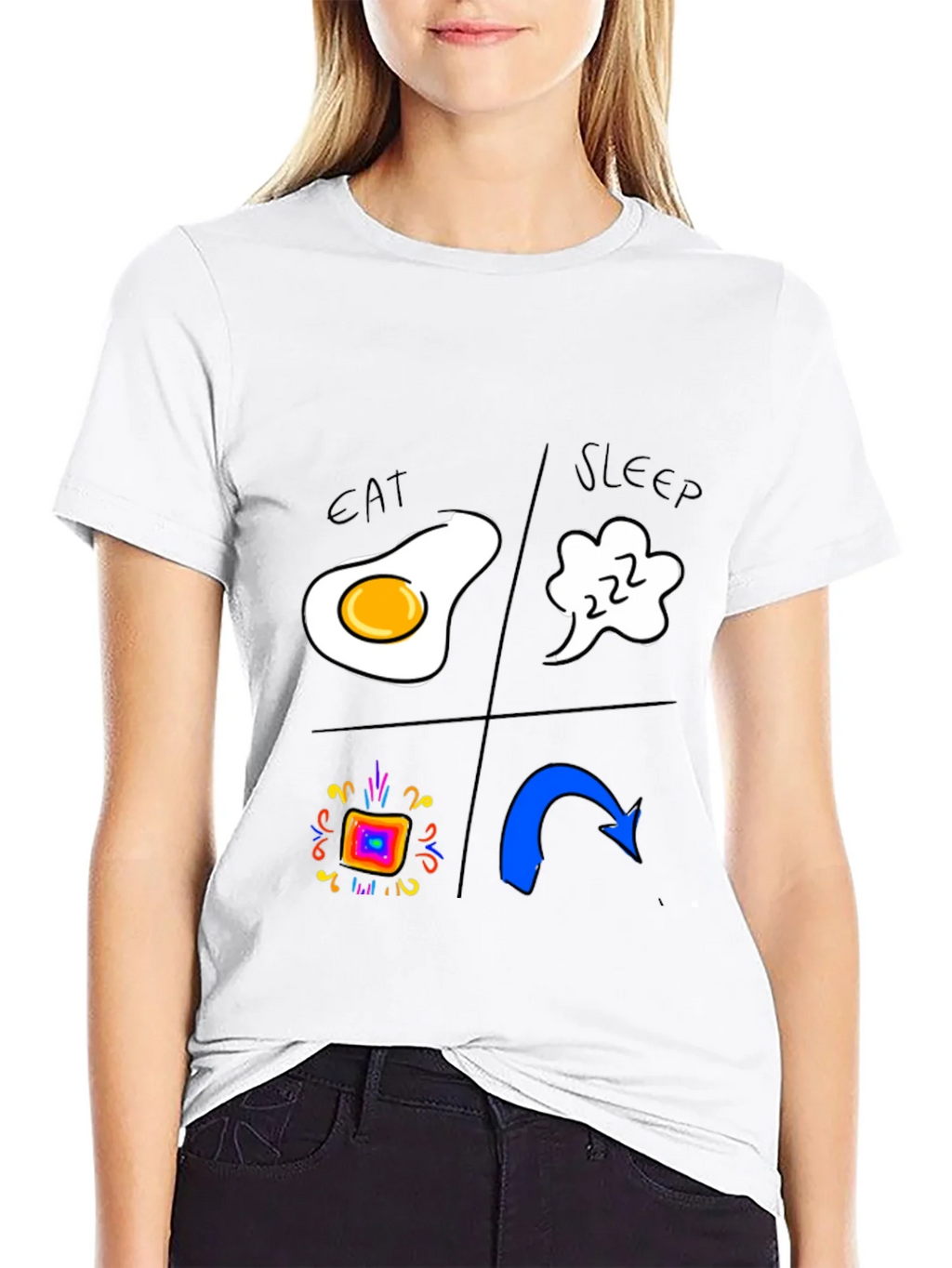 Eat Sleep Rave Repeat Black T-Shirt product image 11