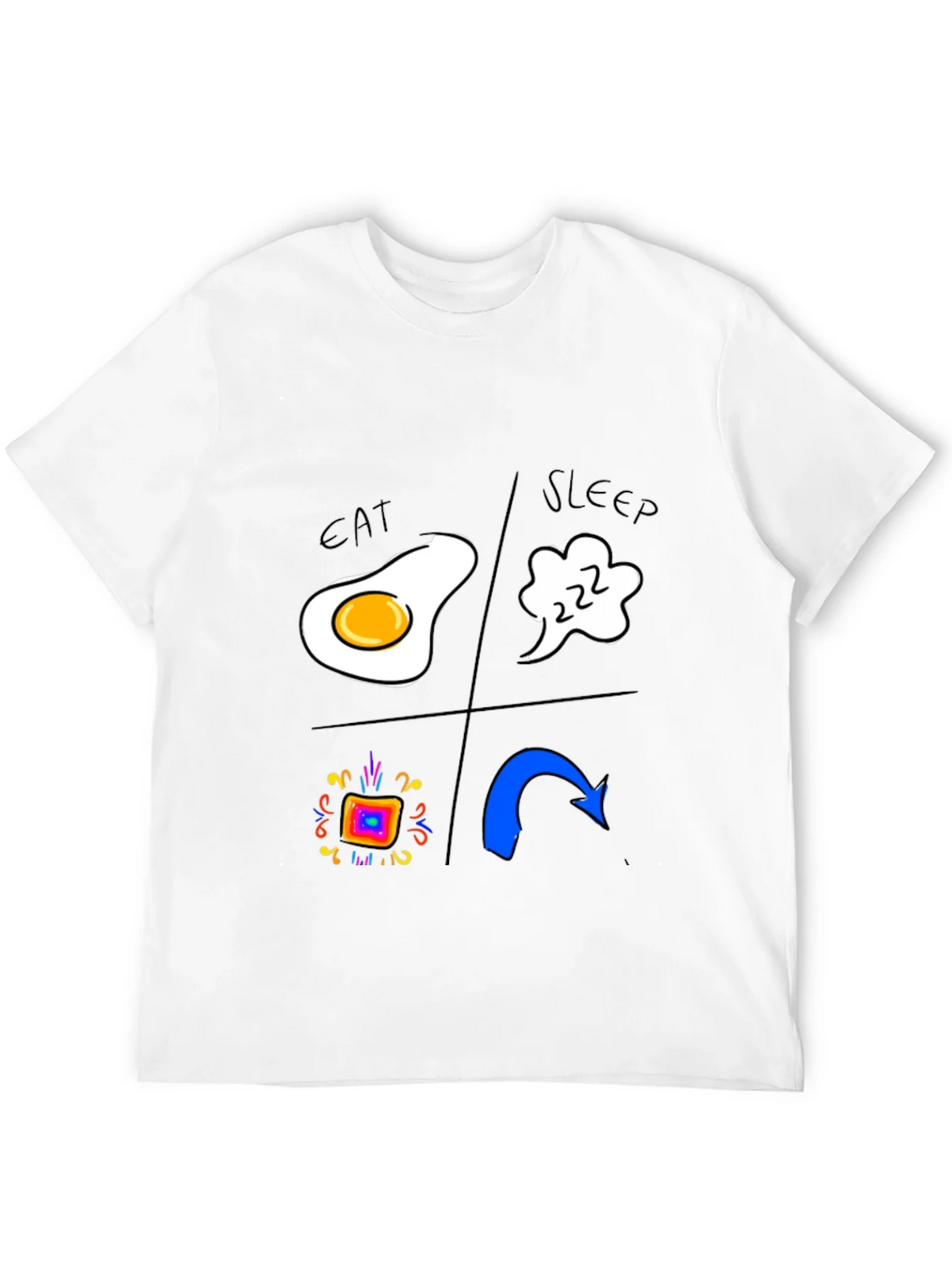 Eat Sleep Rave Repeat Black T-Shirt product image 3