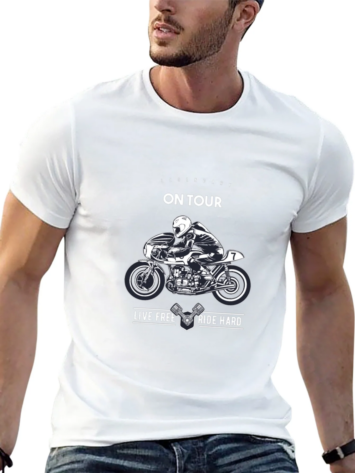 Legendary On Tour Motorcycle Graphic T-Shirt product image 4