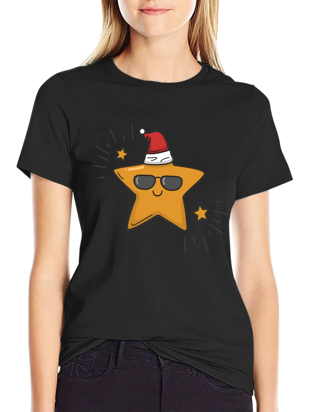 Cool Star with Santa Hat T-Shirt