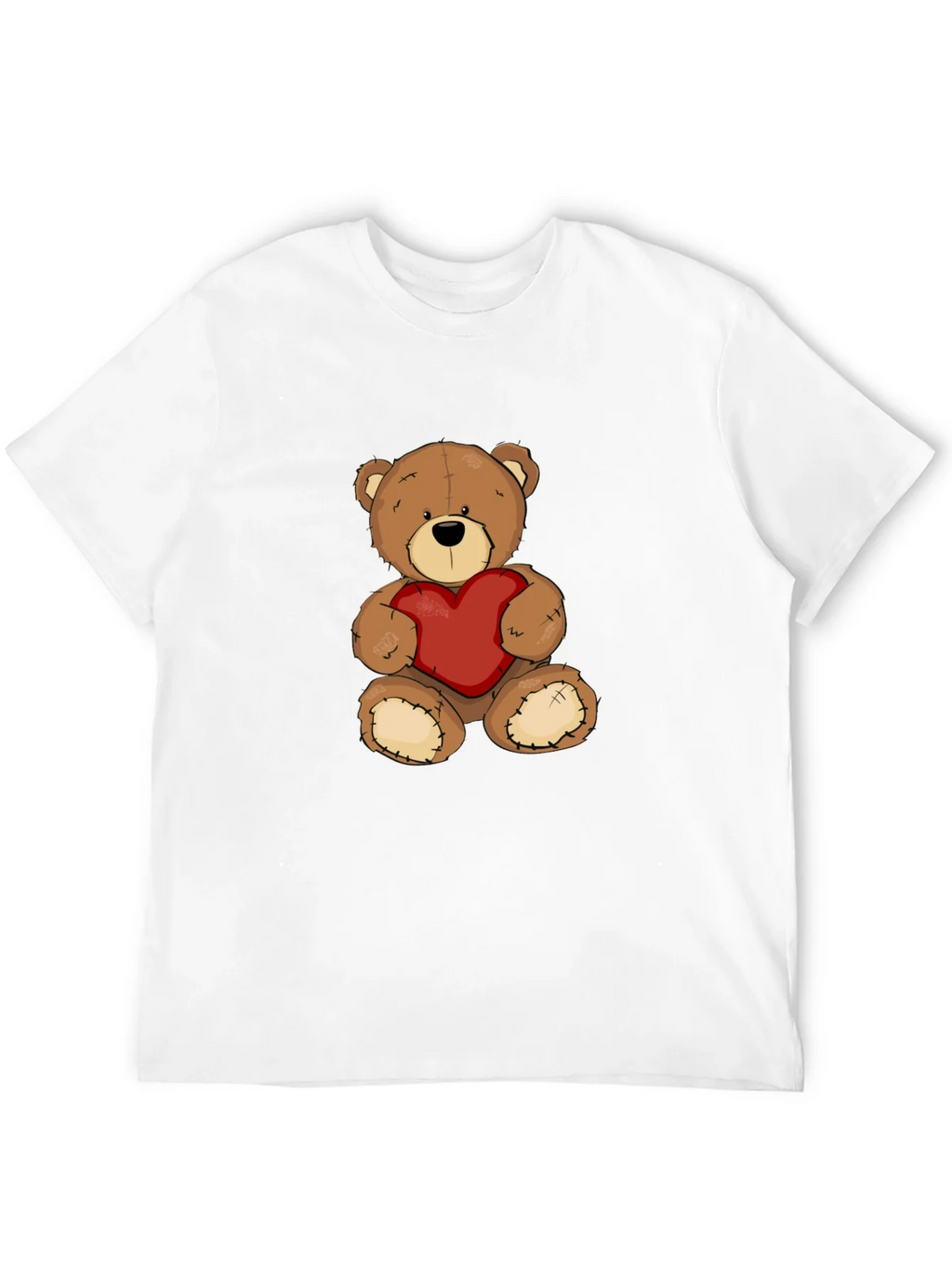 Teddy Bear Heart Graphic Tee - Mens Black T-Shirt product image 3