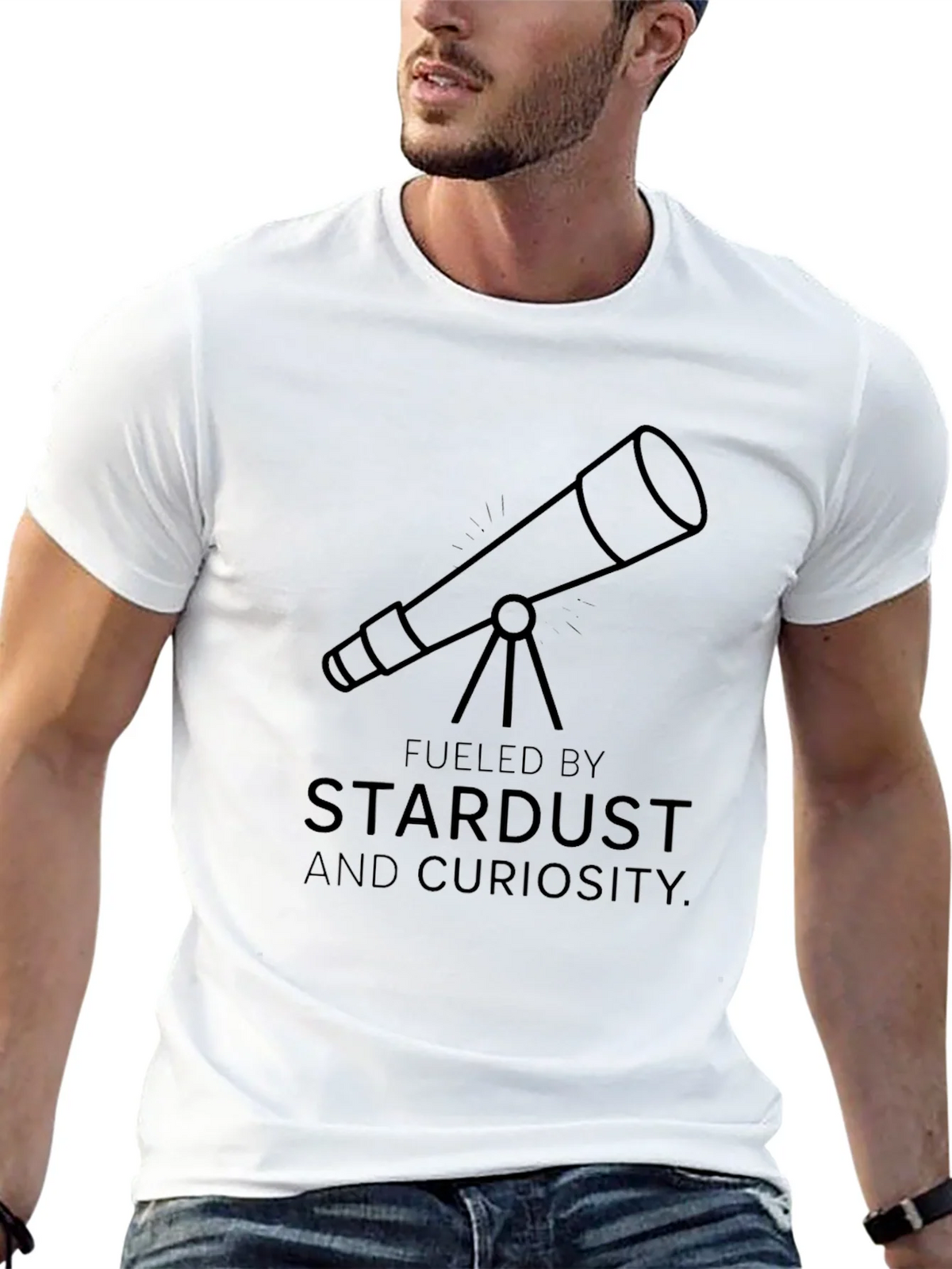 Stardust & Curiosity Telescope Graphic Tee product image 4