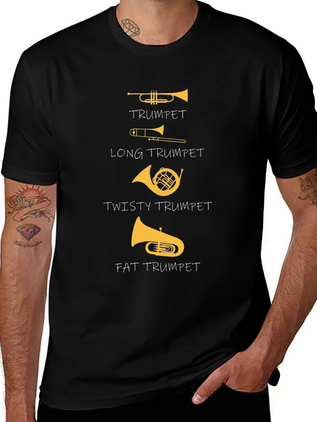 Funny Trumpet Types T-Shirt - Band Musician Tee product image 1