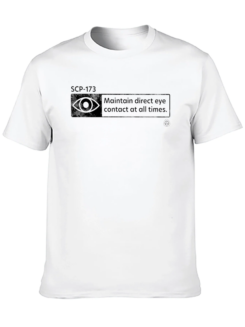 SCP-173 Eye Contact Warning T-Shirt - Foundation product image 9