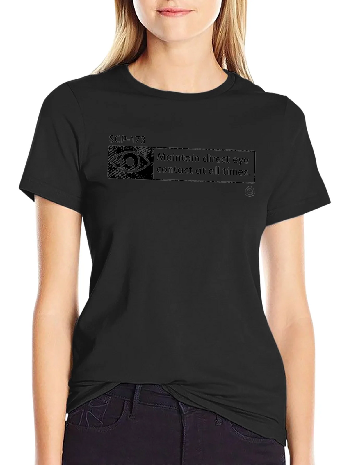 SCP-173 Eye Contact Warning T-Shirt - Foundation product image 2