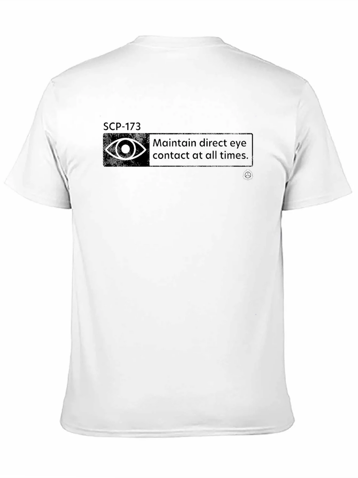 SCP-173 Eye Contact Warning T-Shirt - Foundation product image 10