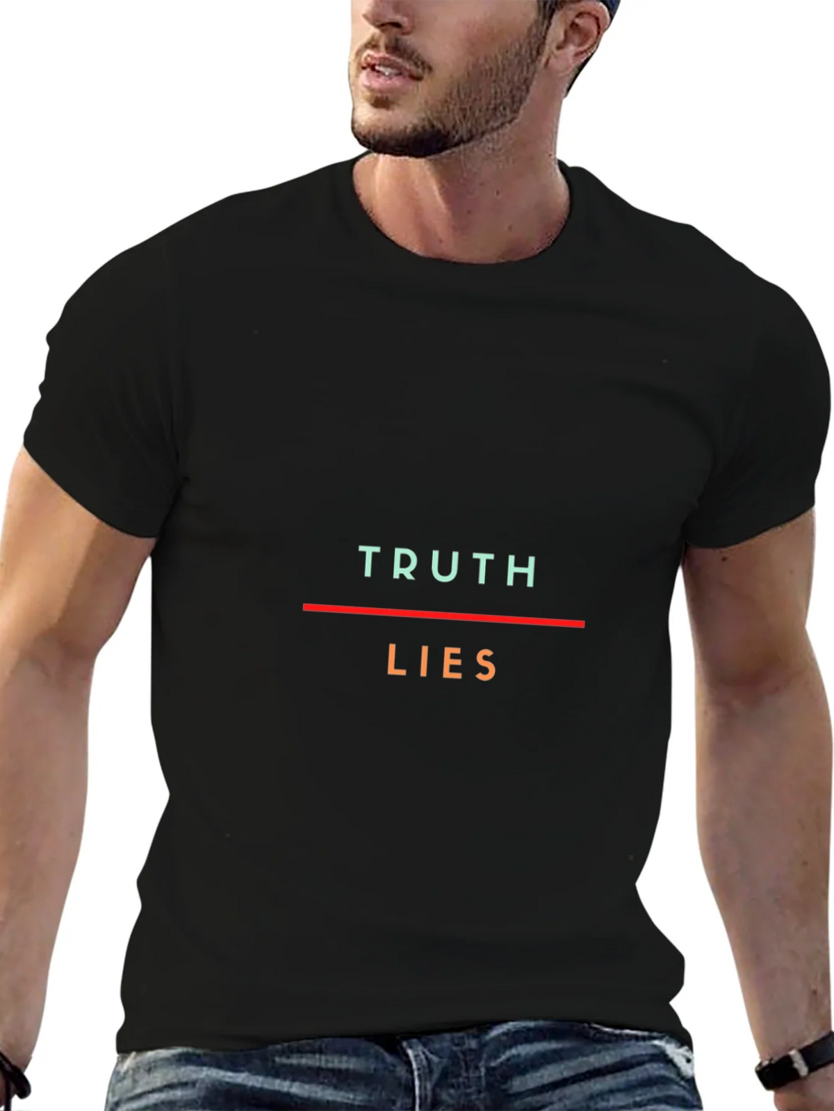 Truth Lies Graphic Tee - Unisex Crew Neck T-Shirt product image 6