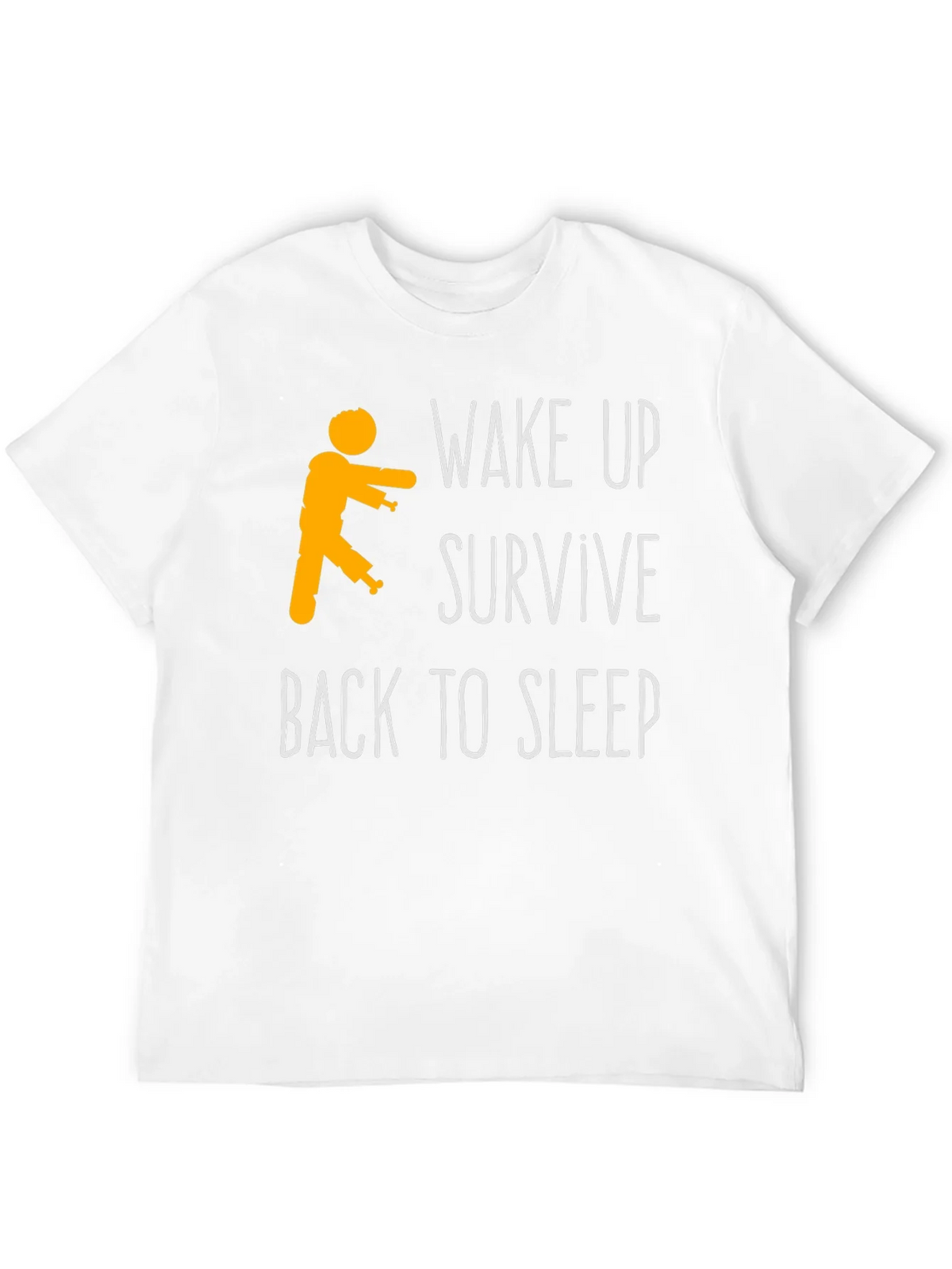 Zombie Wake Up Survive Back To Sleep Mens Black T-Shirt product image 11