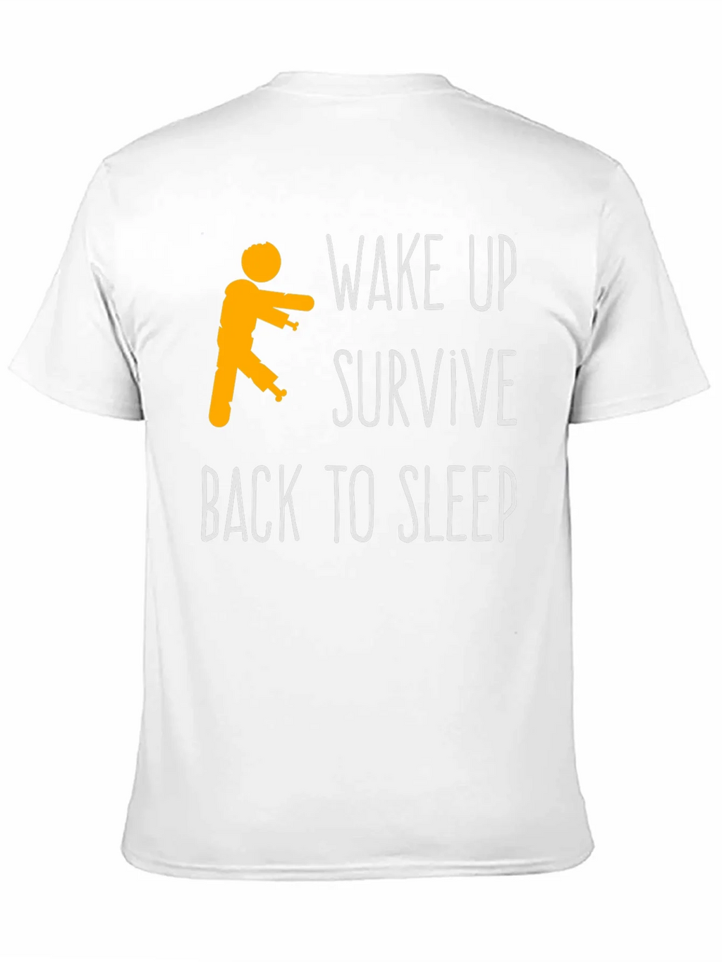 Zombie Wake Up Survive Back To Sleep Mens Black T-Shirt product image 10