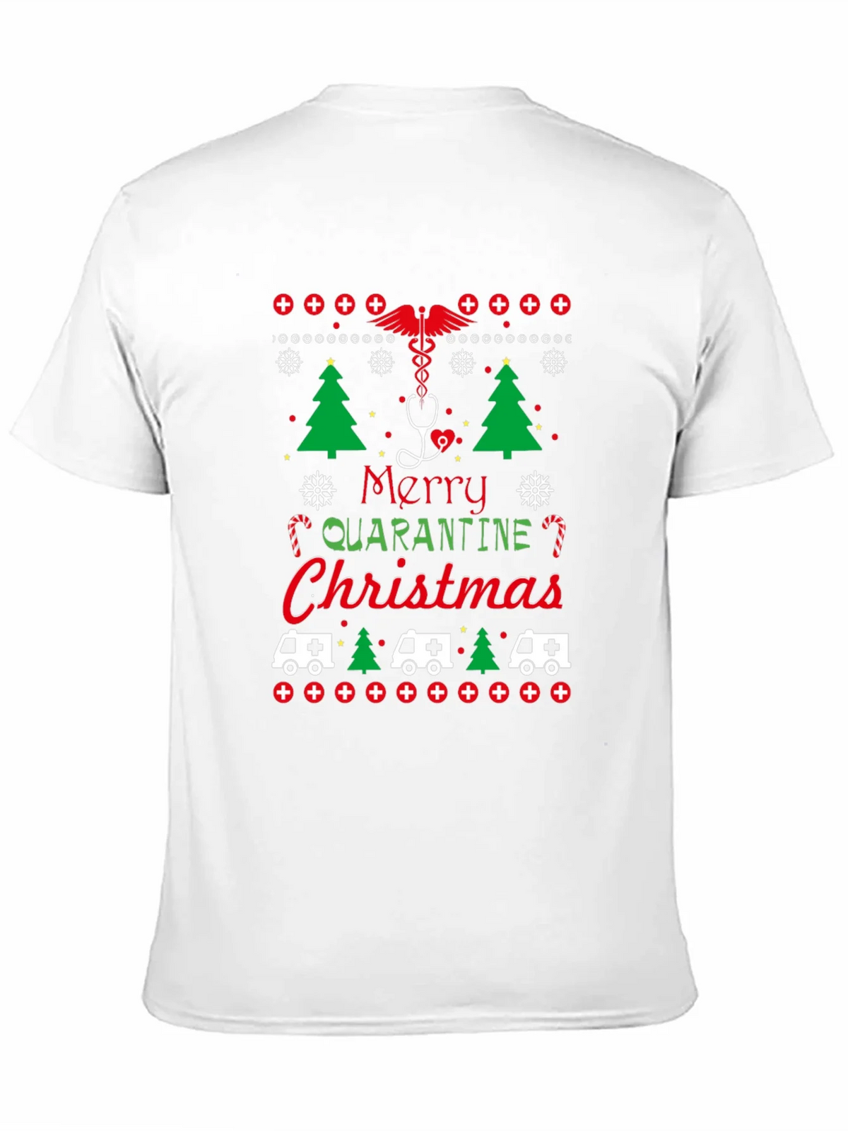 Merry Quarantine Christmas Graphic Tee product image 2