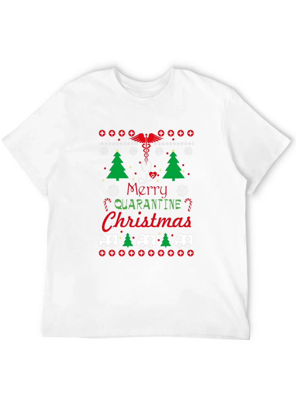 Merry Quarantine Christmas Graphic Tee product image 3