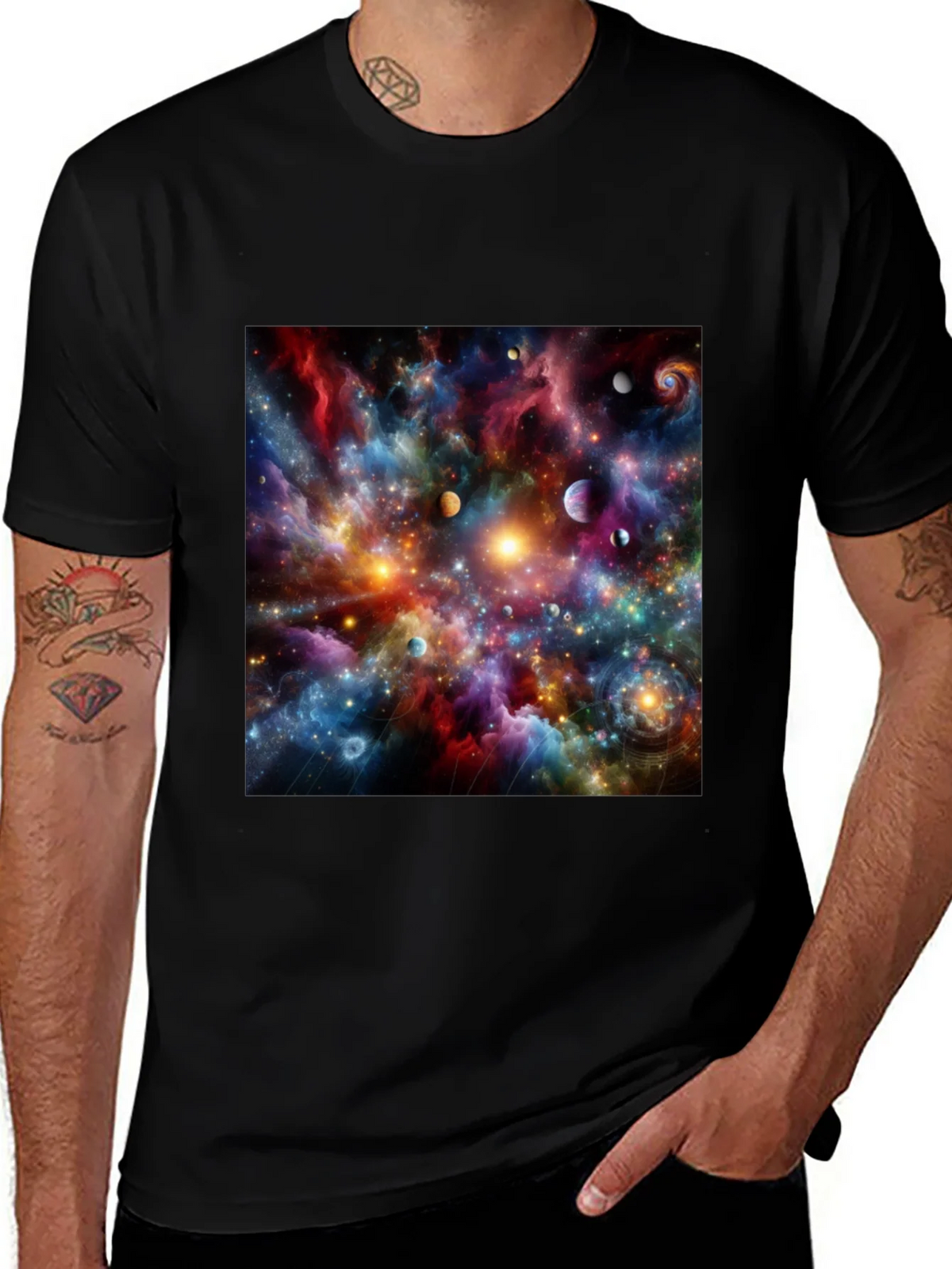 Cosmic Nebula Graphic T-Shirt product image 1