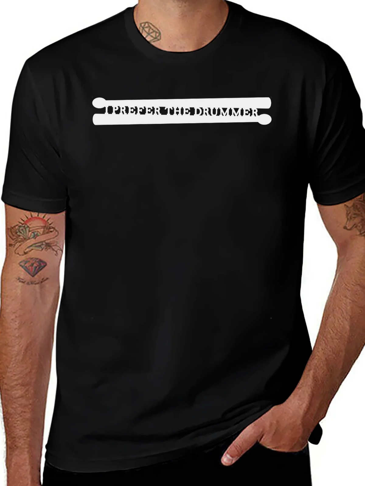 I Prefer the Drummer Graphic T-Shirt product image 1