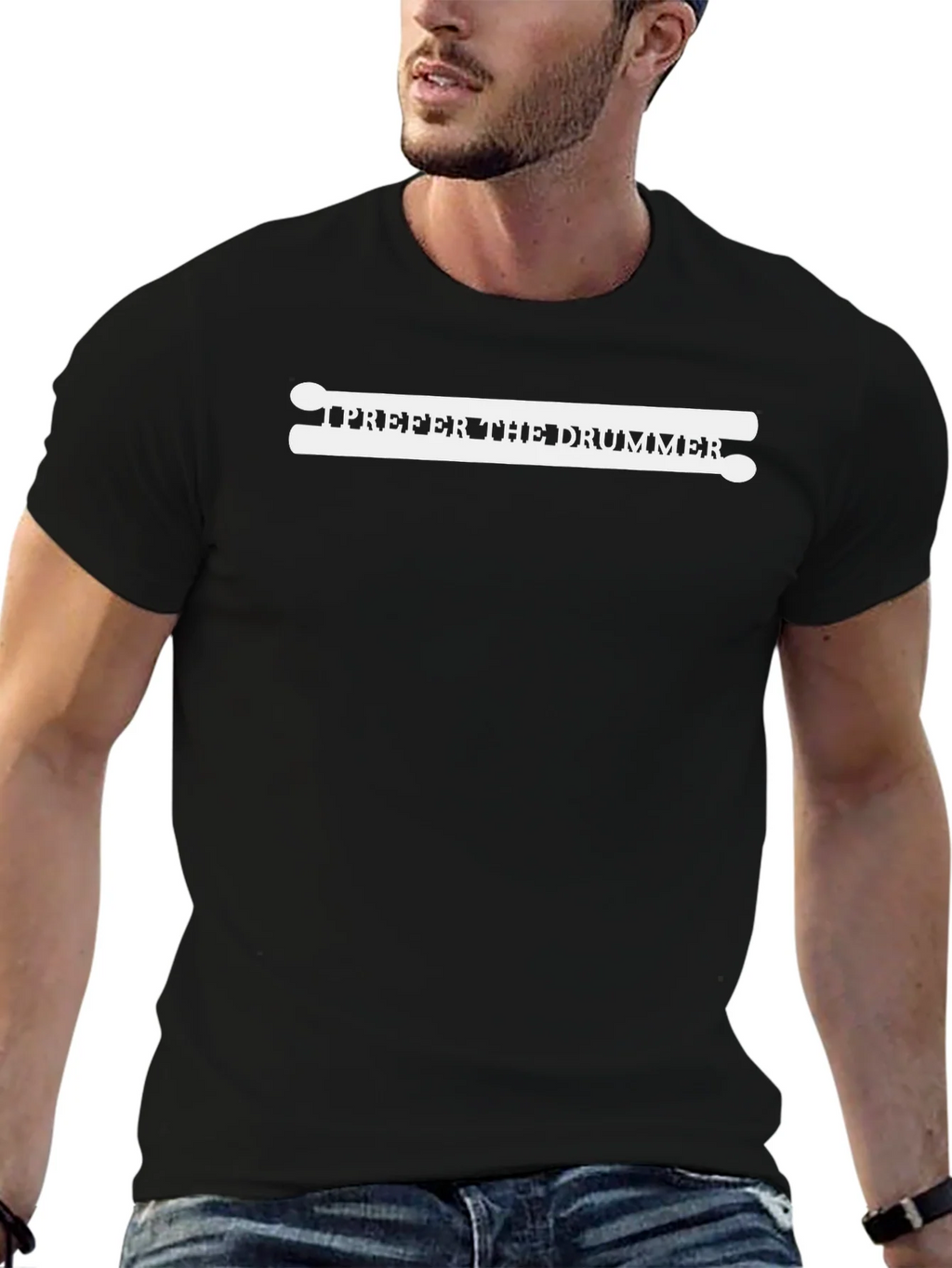 I Prefer the Drummer Graphic T-Shirt product image 9