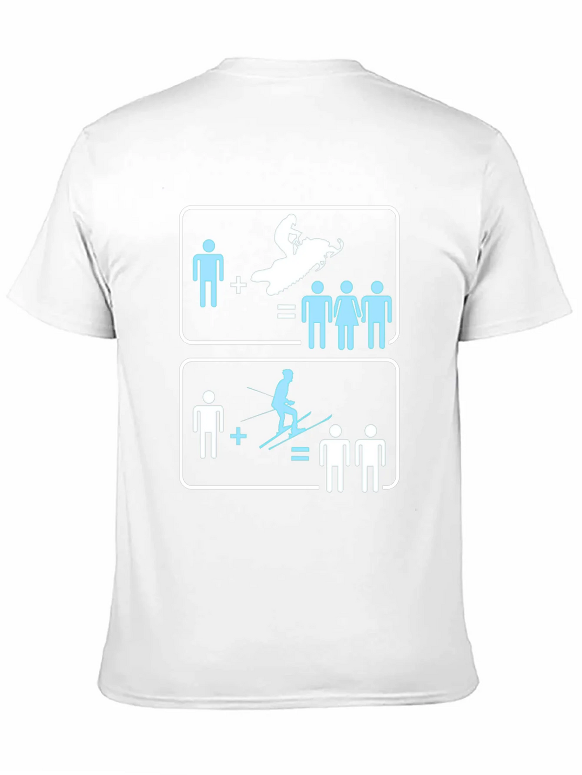 Snowmobile and Ski Equation T-Shirt product image 2