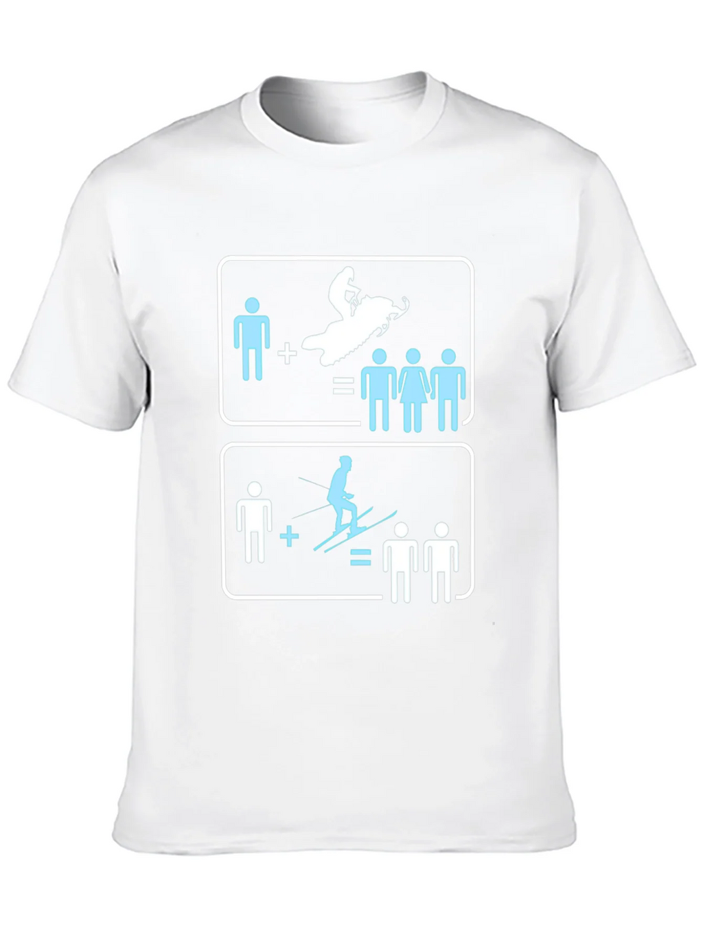 Snowmobile and Ski Equation T-Shirt product image 12