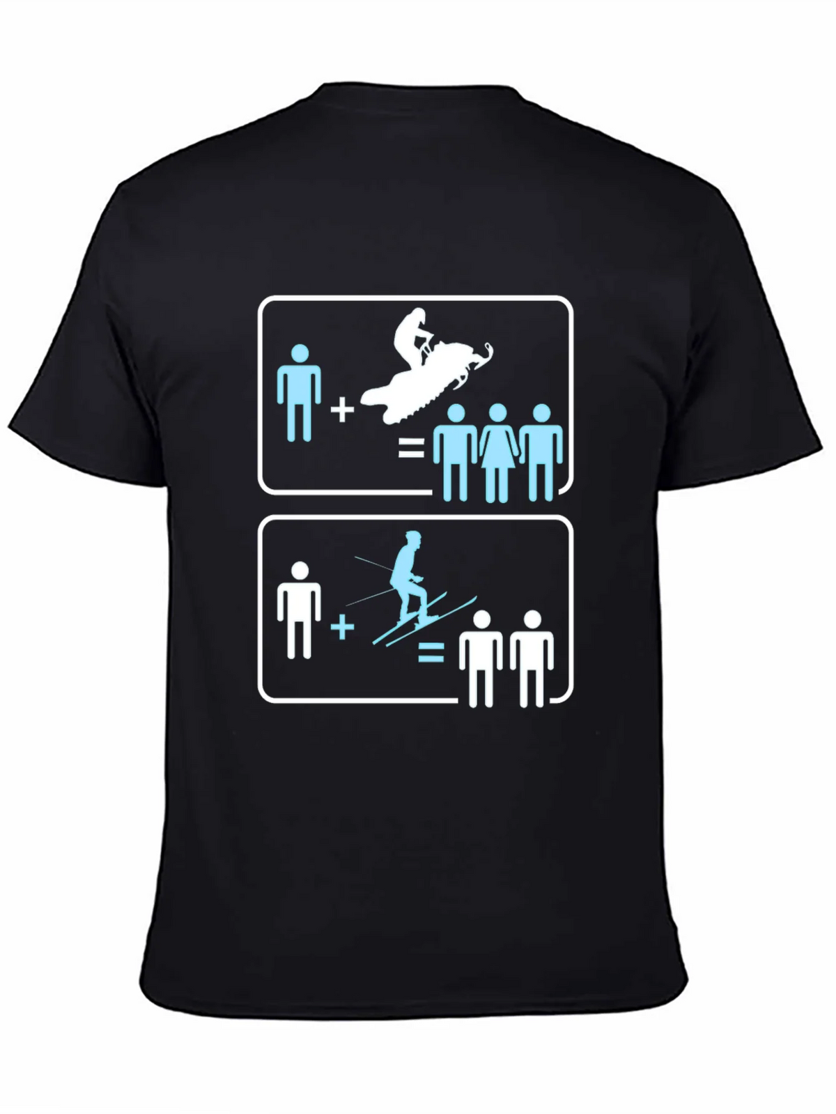 Snowmobile and Ski Equation T-Shirt product image 7