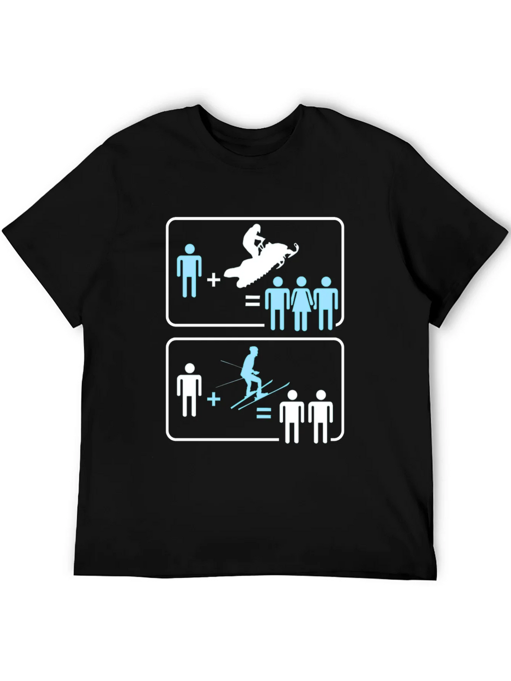Snowmobile and Ski Equation T-Shirt product image 8