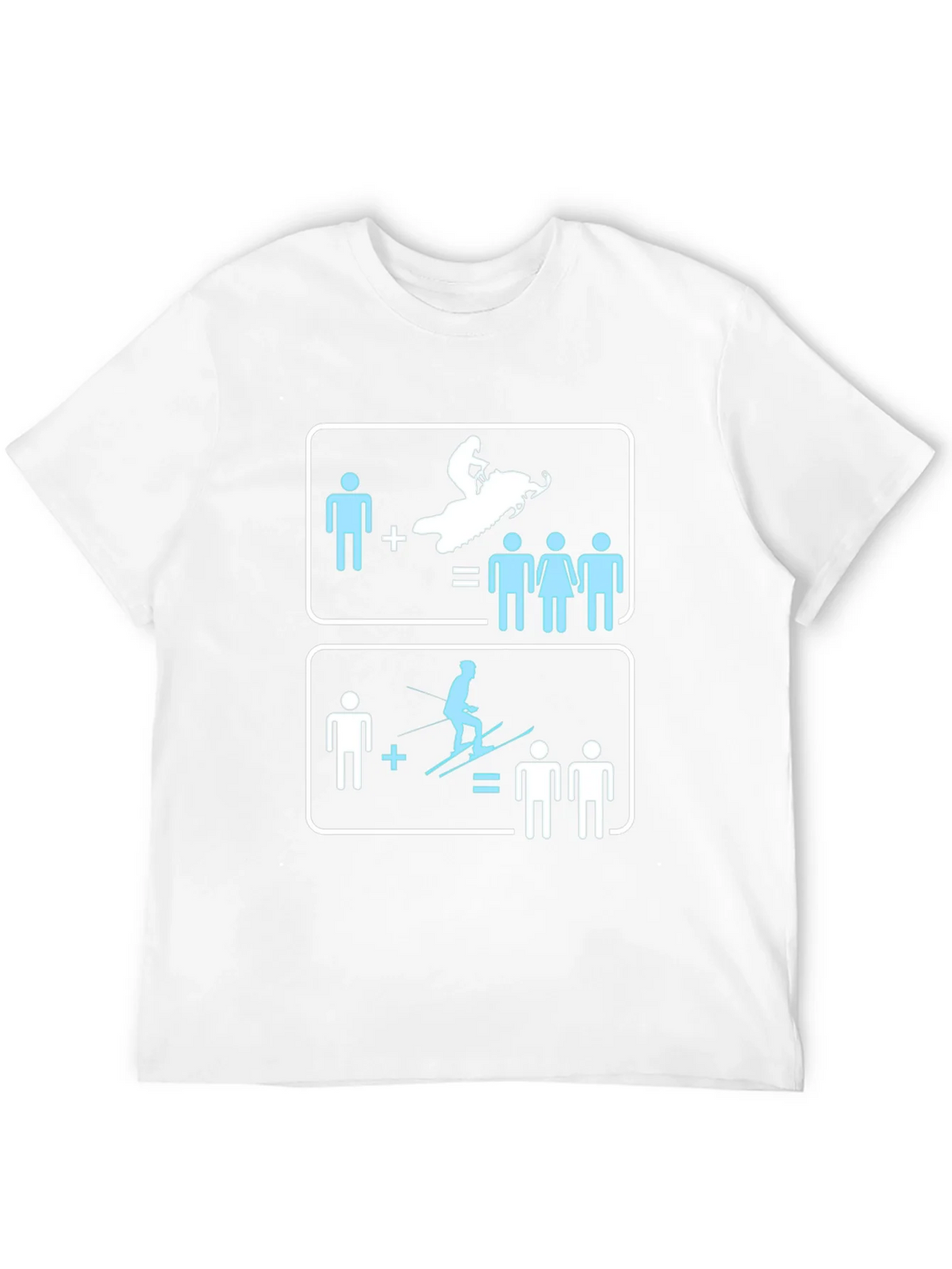 Snowmobile and Ski Equation T-Shirt product image 3