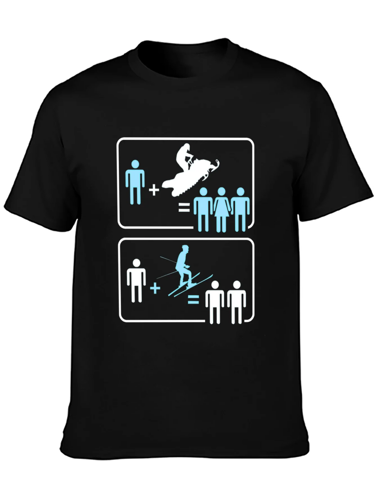 Snowmobile and Ski Equation T-Shirt product image 6