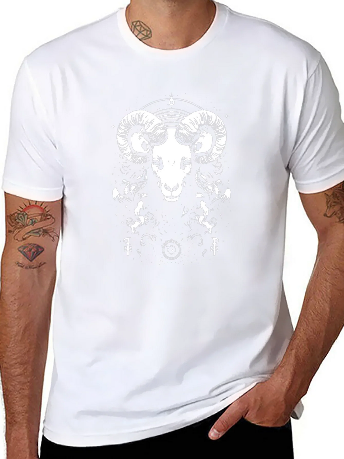 Ram Graphic Tee - Black Cotton T-Shirt product image 10