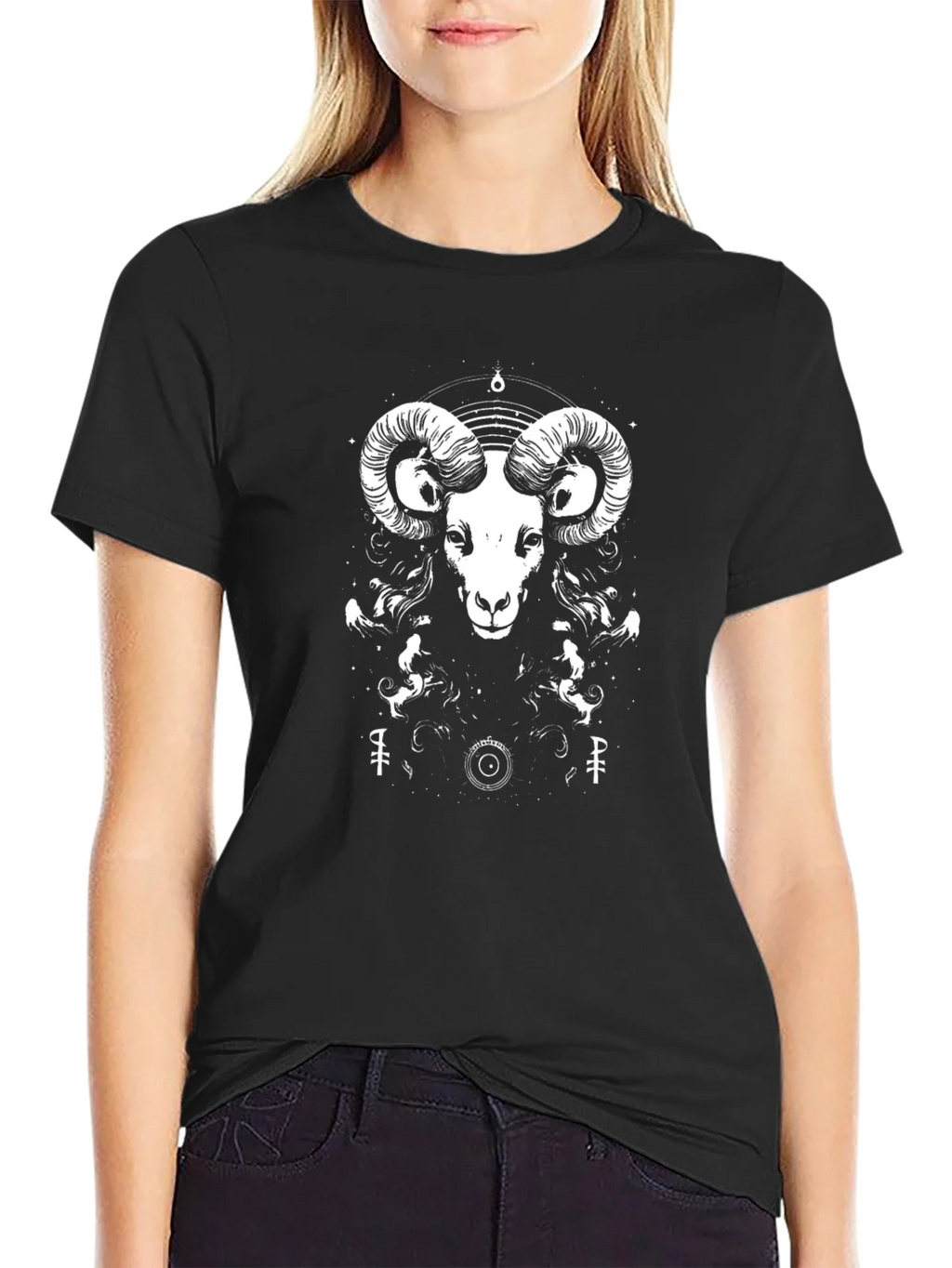 Ram Graphic Tee - Black Cotton T-Shirt product image 5
