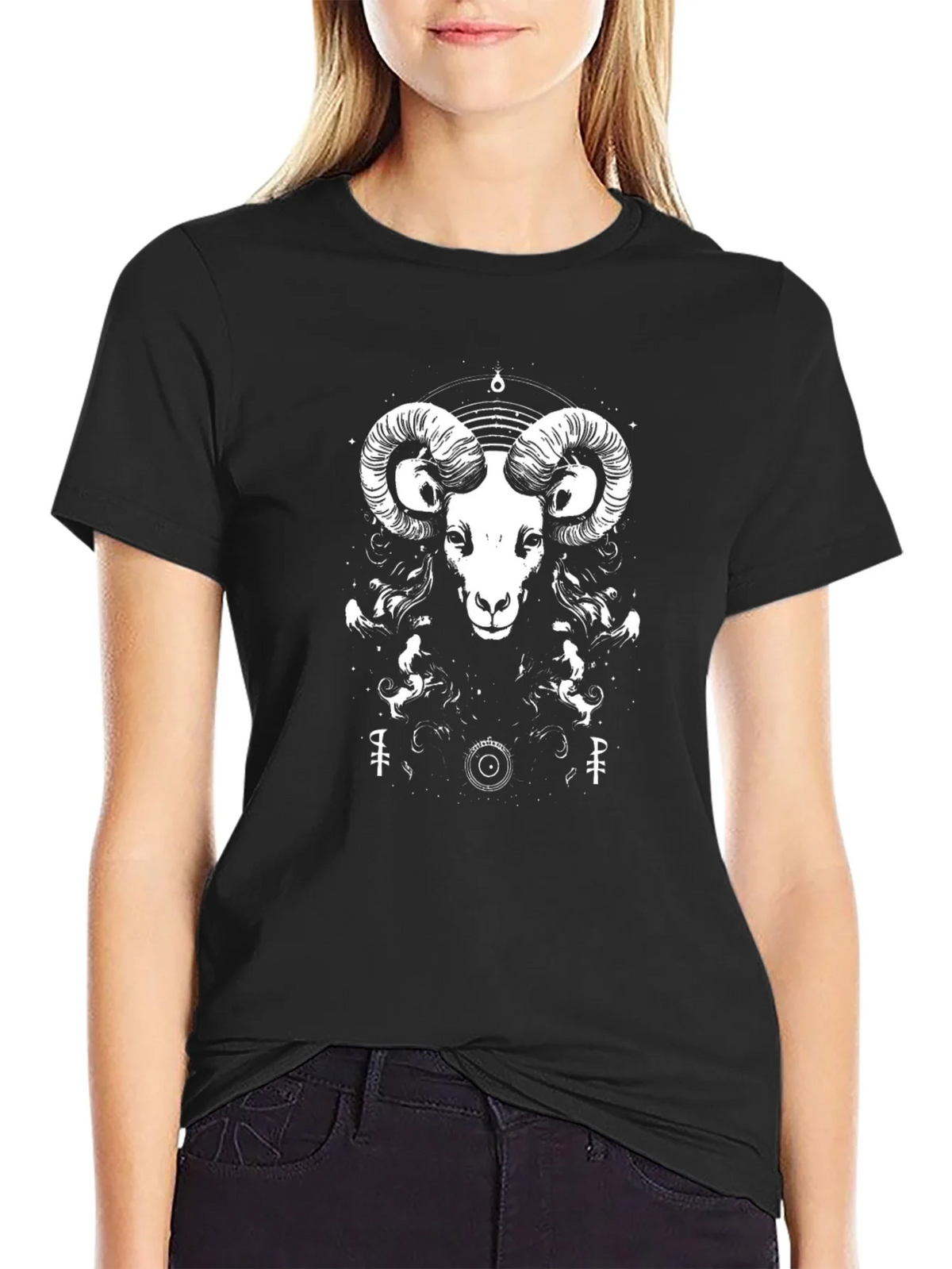 Ram Graphic Tee - Black Cotton T-Shirt product image 5