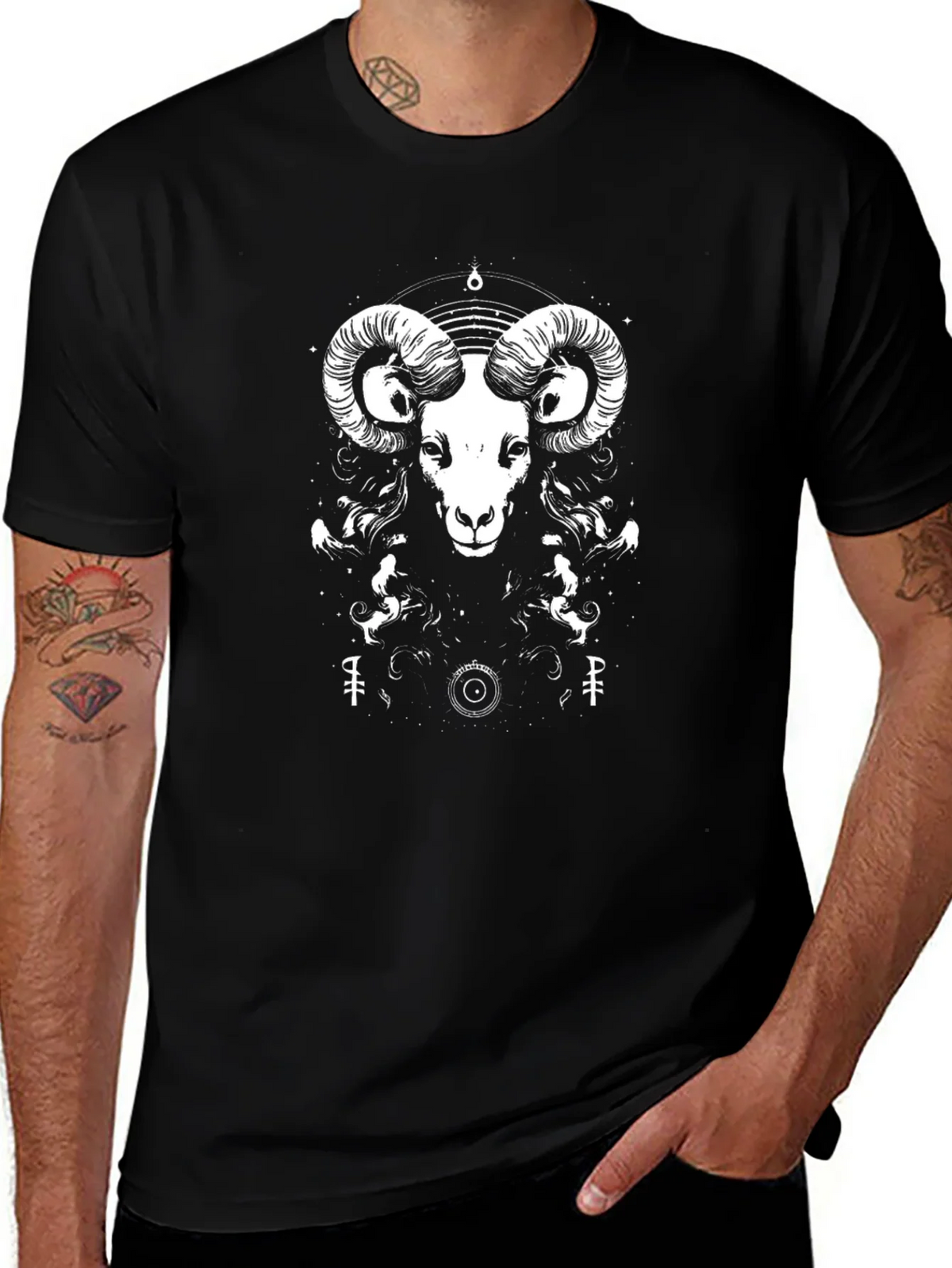 Ram Graphic Tee - Black Cotton T-Shirt product image 1